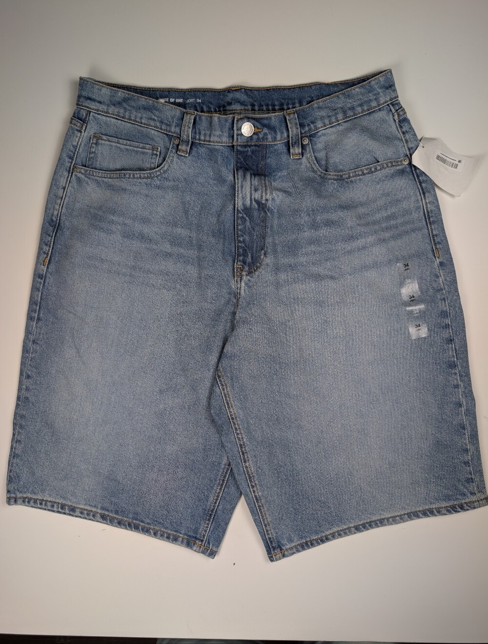 Men's Size 34 Loose Denim Shorts Casual Baggy Jean Jorts Y2K Hip Hop Summer NWT